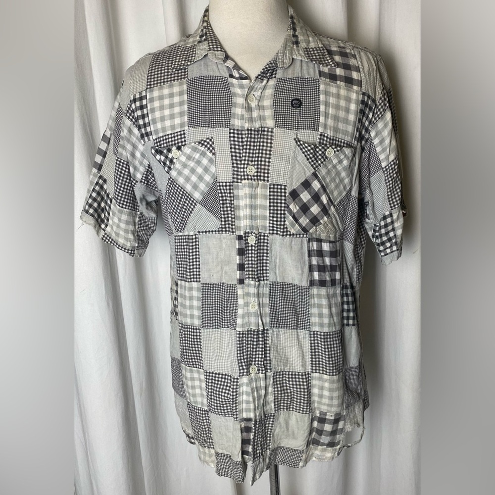 Vintage A Bathing Ape Bape Baby Milo Store XL Black PatchKnit Flannel Rare Japan